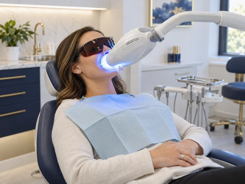 Professional teeth whitening session at Helena Family Dentistry